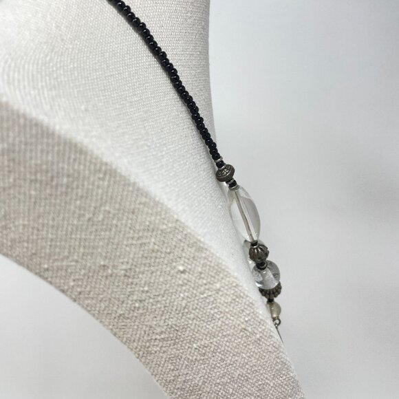 Handcrafted Boho‎ Beaded Necklace Wire-Wrapped Pendant Glass Beads - Picture 6 of 11